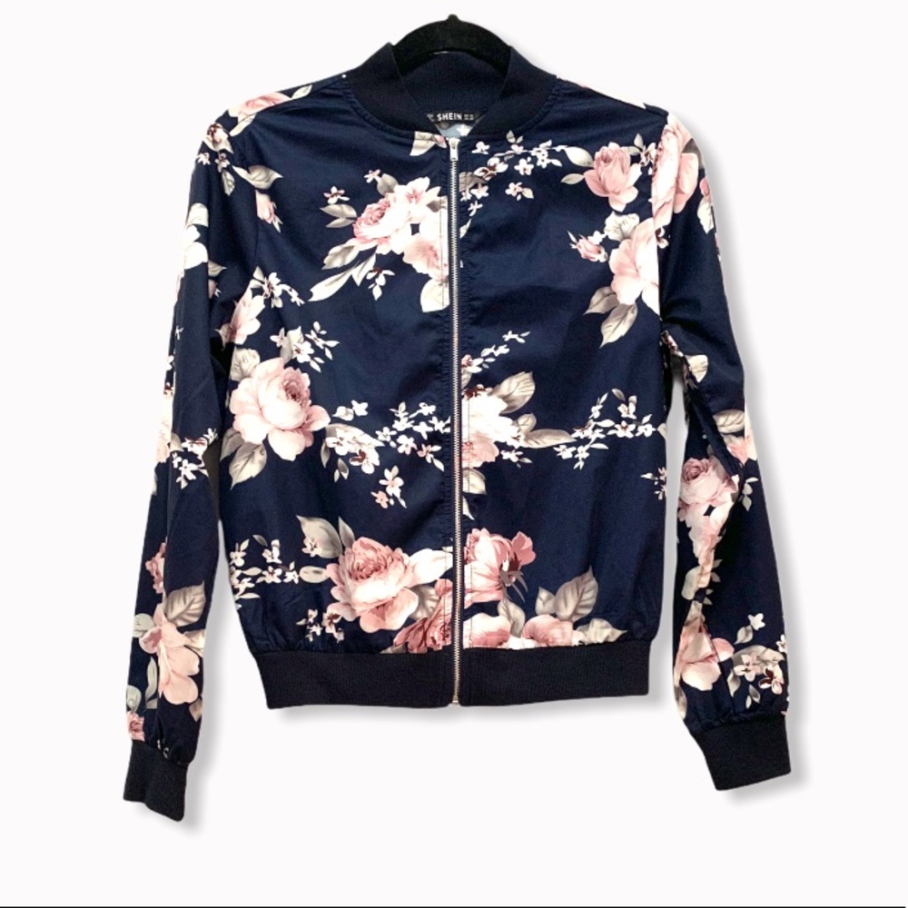 Shein Floral Bomber Jacket